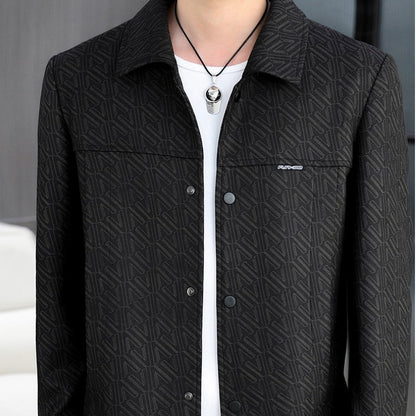 ✨Get 50% off💖Men's Casual Button Down Lapel Jacket with Shoulder Pad